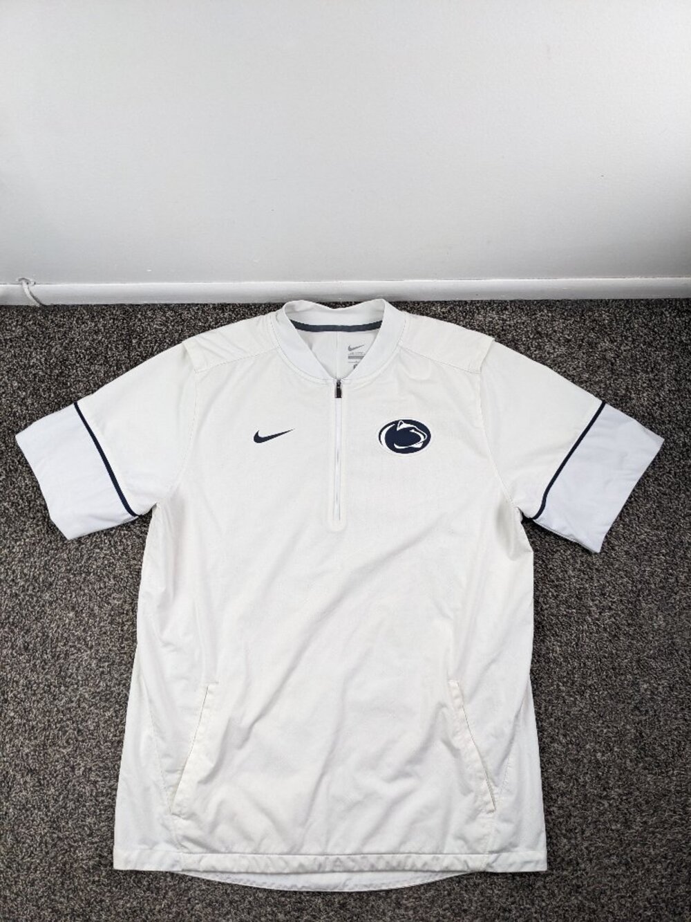 2017 Team Issued Penn State Football Jacket Nike Sideline Coach 1/2 Zip Sz Large